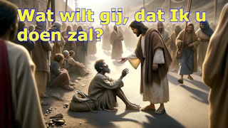 Wat wilt gij, dat Ik u doen zal?
